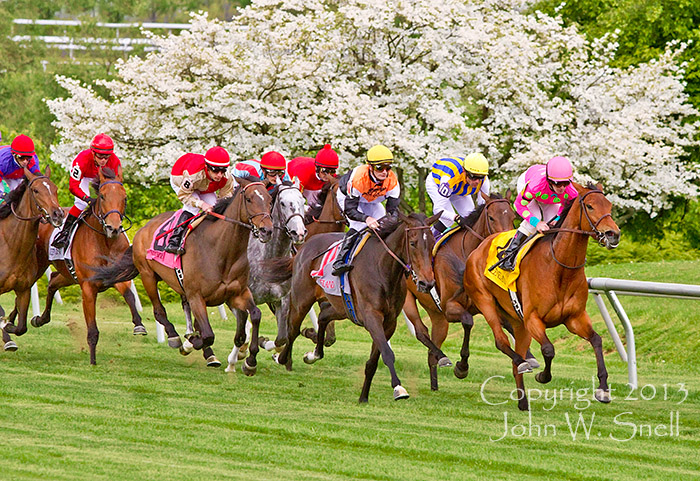 Racing along the Backstretch